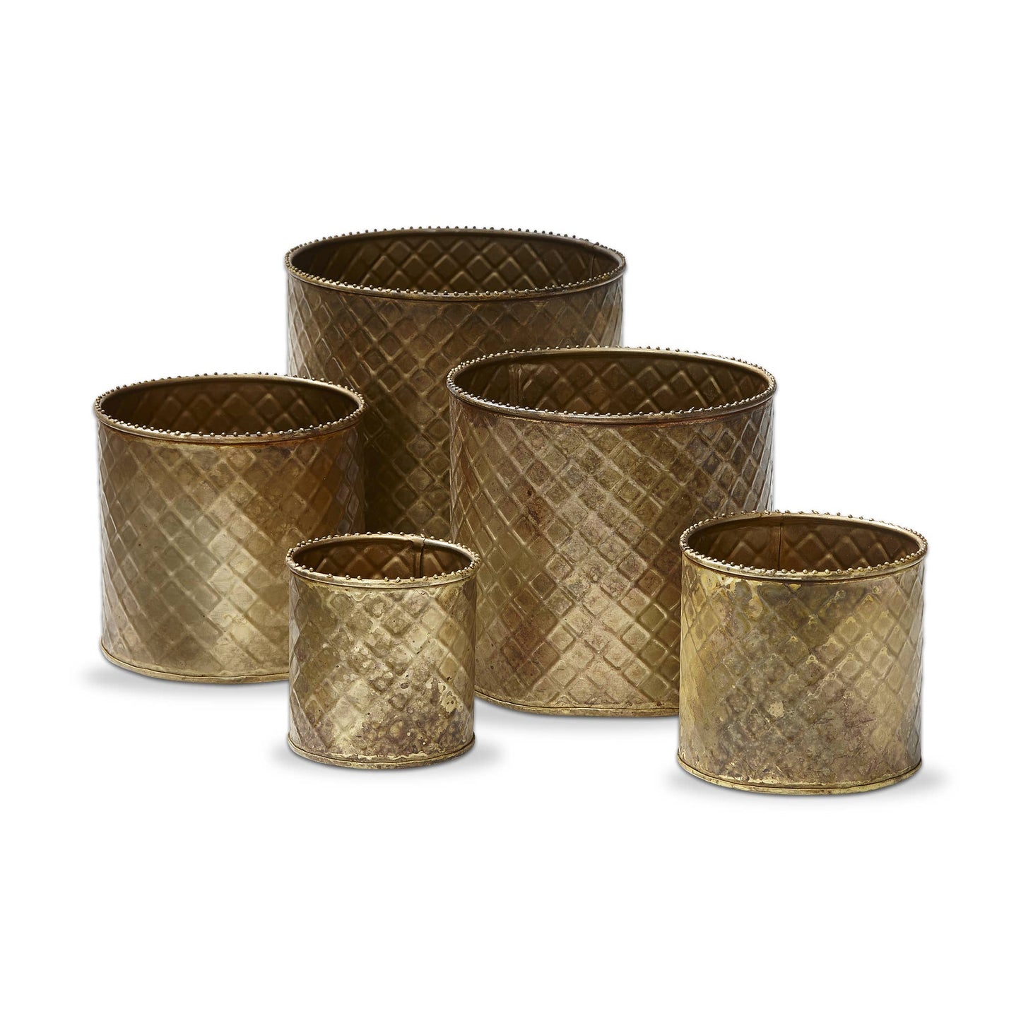 Lattice Planter - Antique Brass