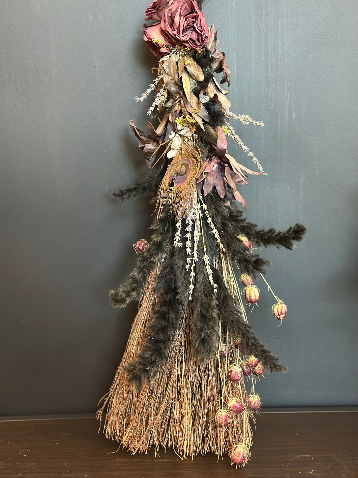 Scented Brooms w/Dried Florals