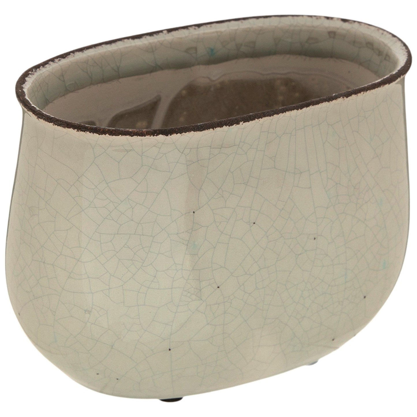 Crackle Oblong Vase