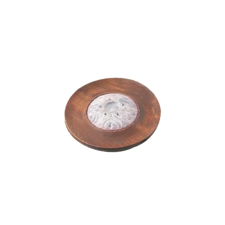 Wood and Stone Incense/Cone Holder