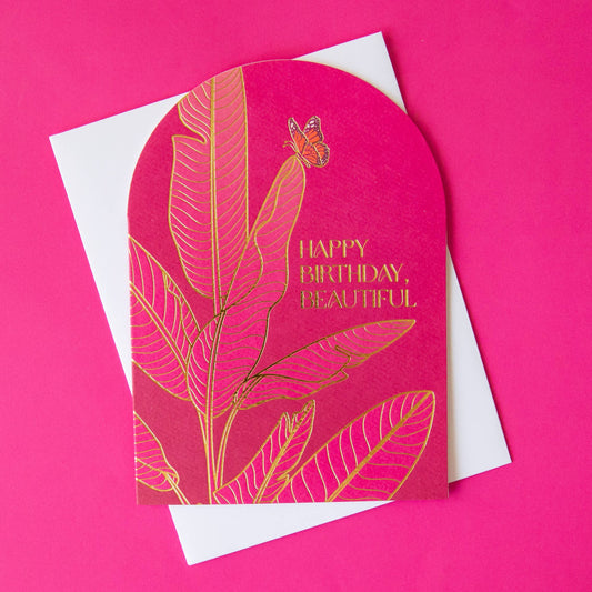 Mini CARD Happy Birthday Beautiful | Butterfly