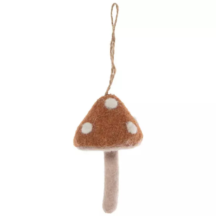 Fuzzy Mushroom Ornament