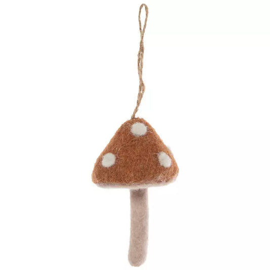 Fuzzy Mushroom Ornament