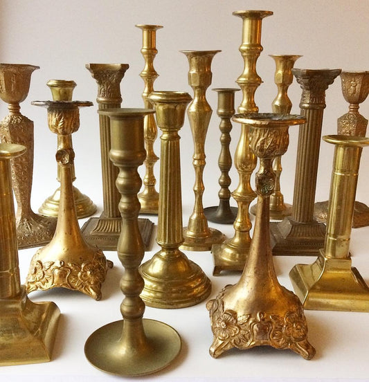 VARIOUS Brass Candle Holders