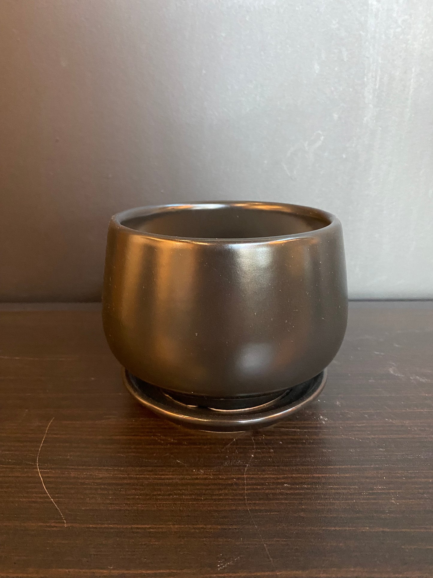 BEMAY Ceramic Planter- Black