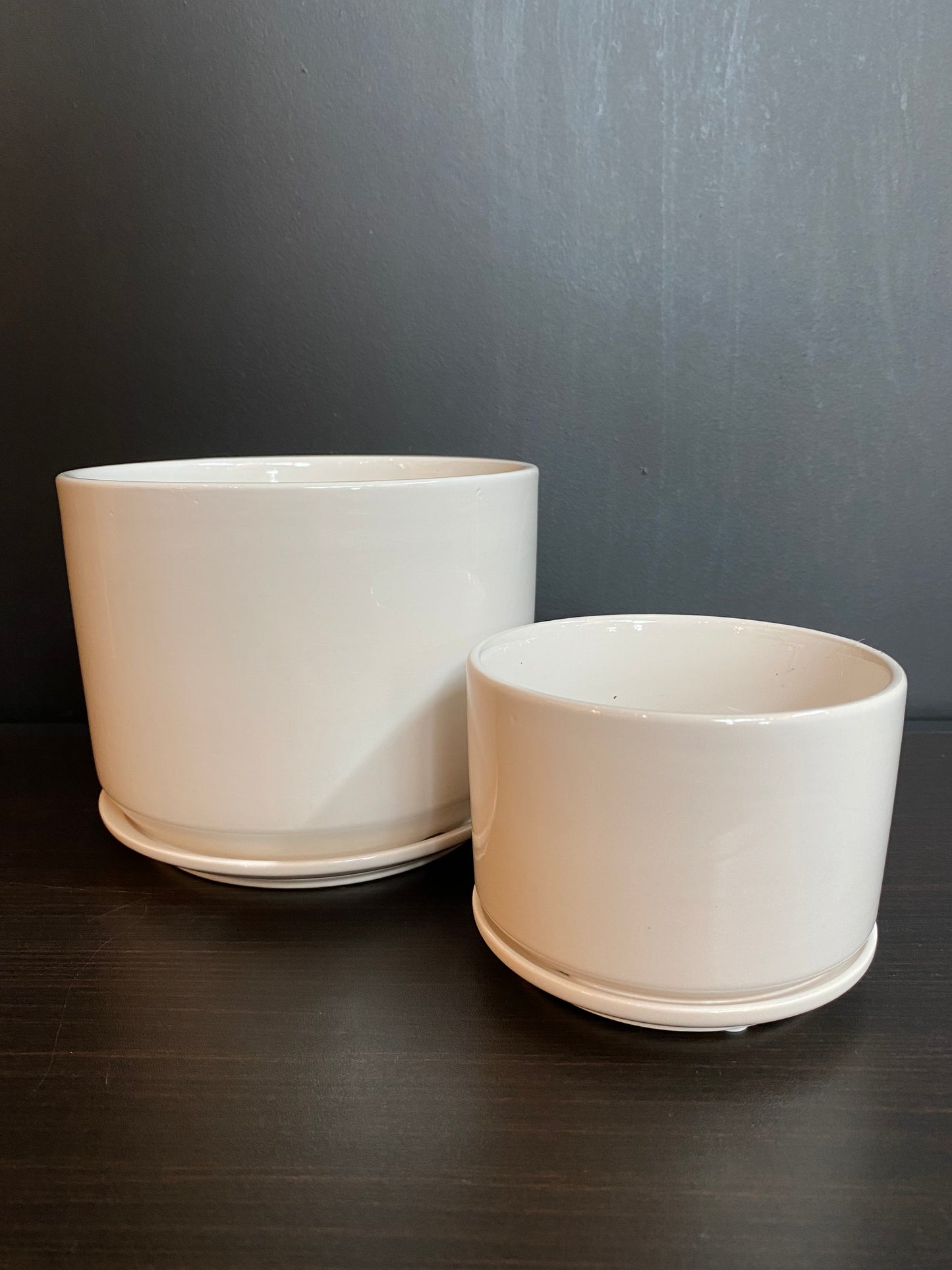 BEMAY Ceramic Planter- White