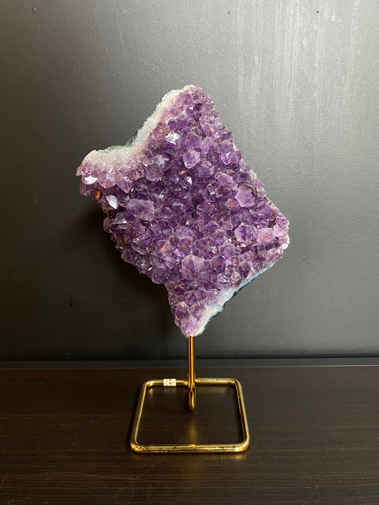 Amethyst on Gold Base