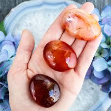 Carnelian Palm Stone 2"