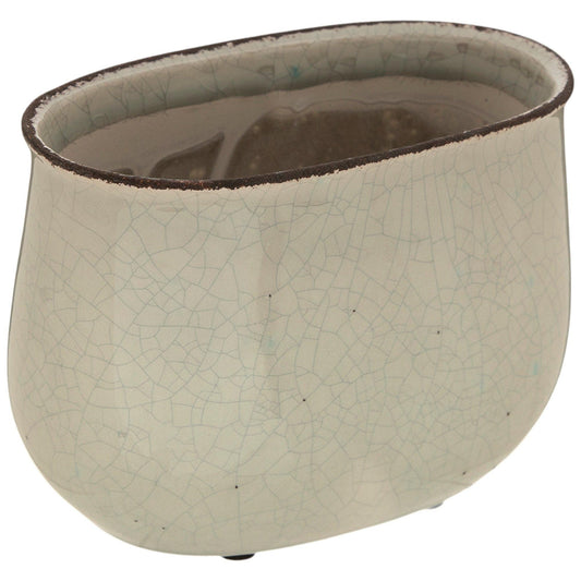 Crackle Oblong Vase