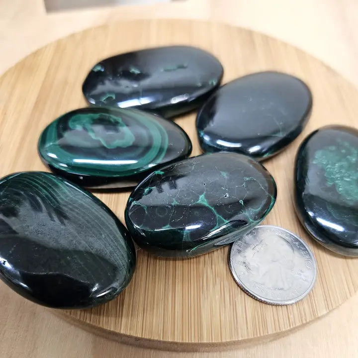 Malachite Palm Stone