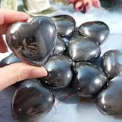 Hematite Puffy Heart 1-2"