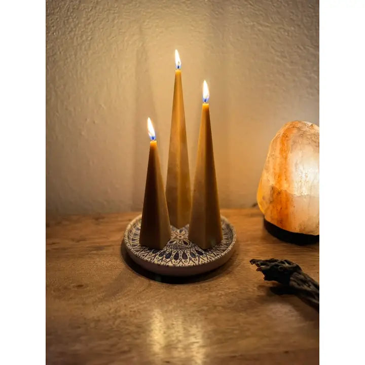 Pyramid Candle - Beeswax