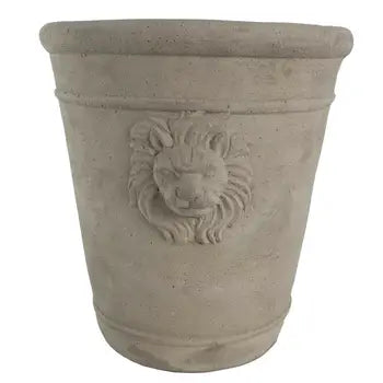 Large Tall Cement Lion Planter