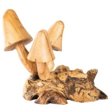 Wooden Mushroom Sculpture